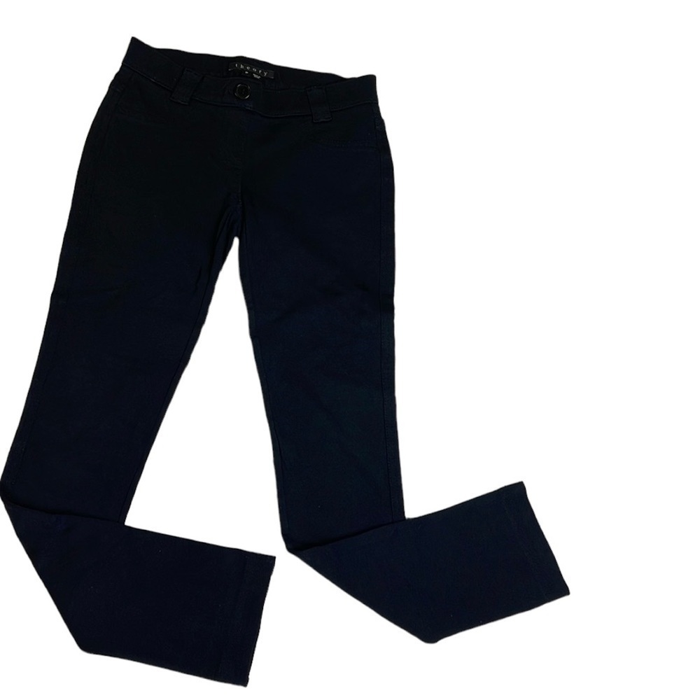 Theory Stretch Solid Black Elly Rave Pull On Pant Black